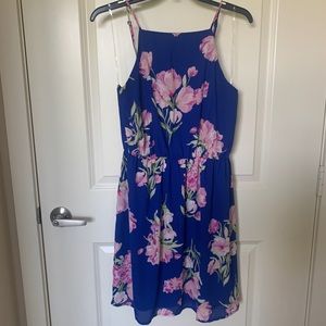 Everly Blue Floral Sundress, Size L